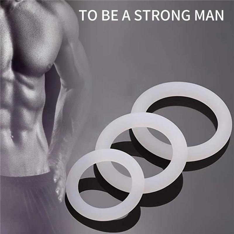 3pcs Silicone Semen Lock Ring Men Ejaculation Delay Cock Rings Sex Toys Male Adult Luminous Locking Ring Juguetes Para Adulltos