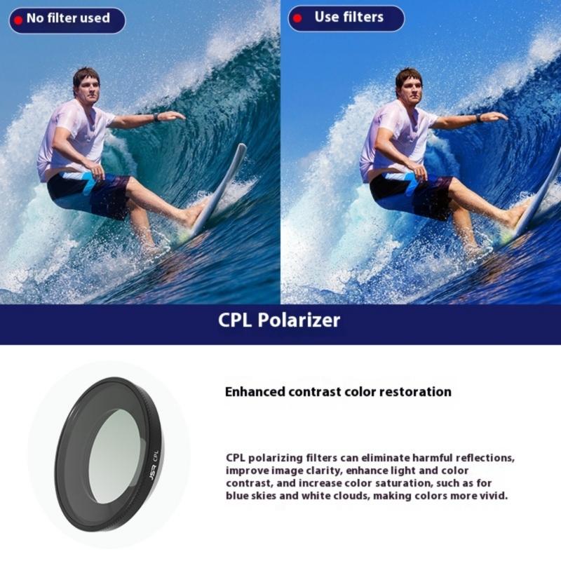Scratch Resistant Lens Filter for Action Cameras Quick Change CPL ND8 ND16 ND32 ND64 ND8PL Star NIGHT Film Filters