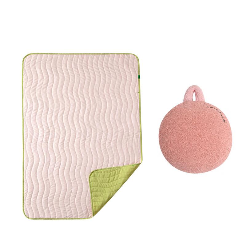 Portable 2-in-1 Fiber Blanket and Throw Pillow Set