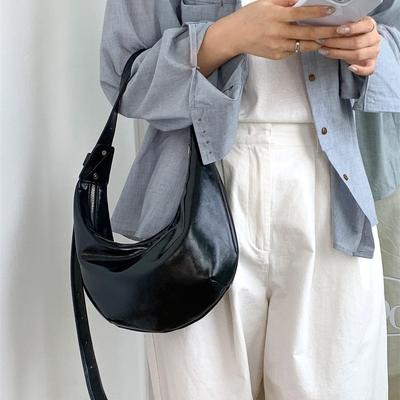 New Niche Style Underarm Bag Simple Shoulder Messenger Bag Women's Bag High-end Soft Leather Dumpling Bag