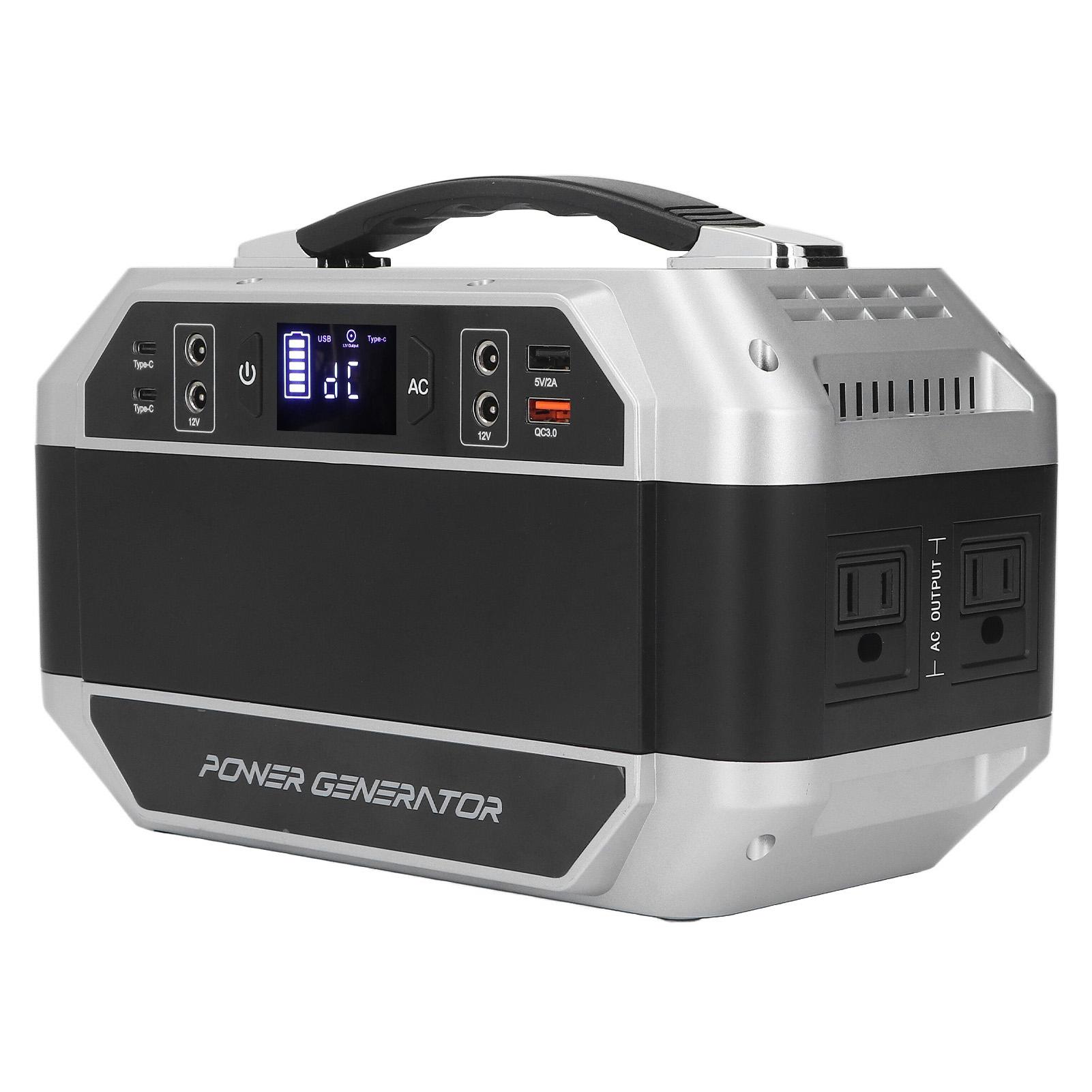 

Портативная электростанция, встроенная в BMS, 350 Вт переменного тока, постоянного тока, USB-порты, солнечный генератор для автофургона