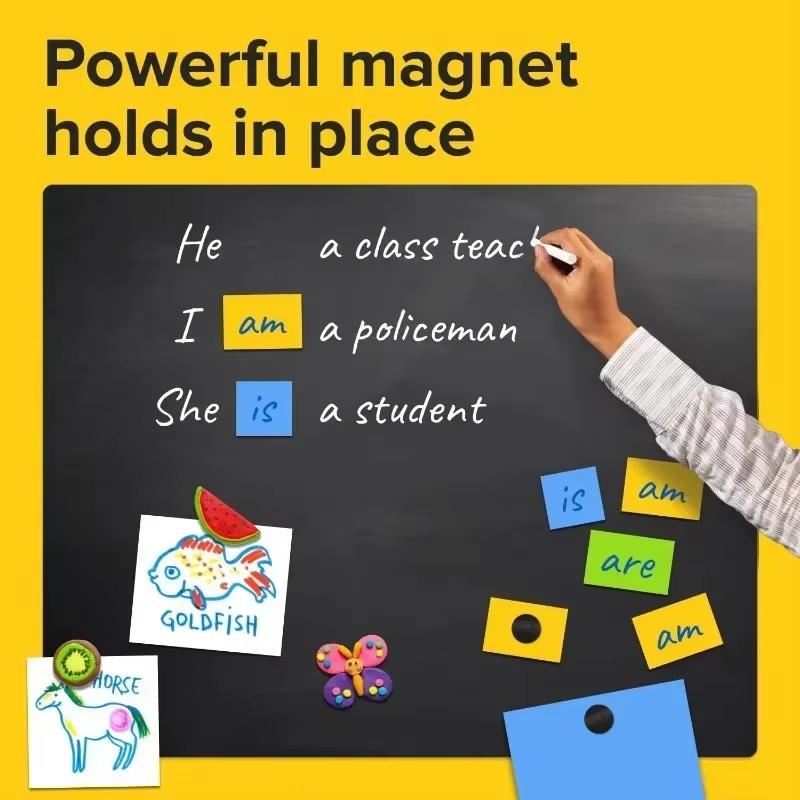 Self Adhesive Rubber Magnets 30/60 PCS Square Round Strong Magnetic for Business Card Making Exhibition Display Use