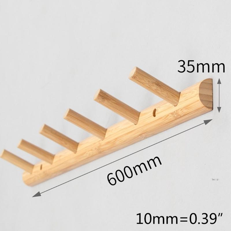 Cuier de Perete Ecologic din Lemn Natural, Cârlige pentru Haine, Suport pentru Pălării, Haine, Genți, Raft de Depozitare, Organizator Suport Chei, Gospodărie
