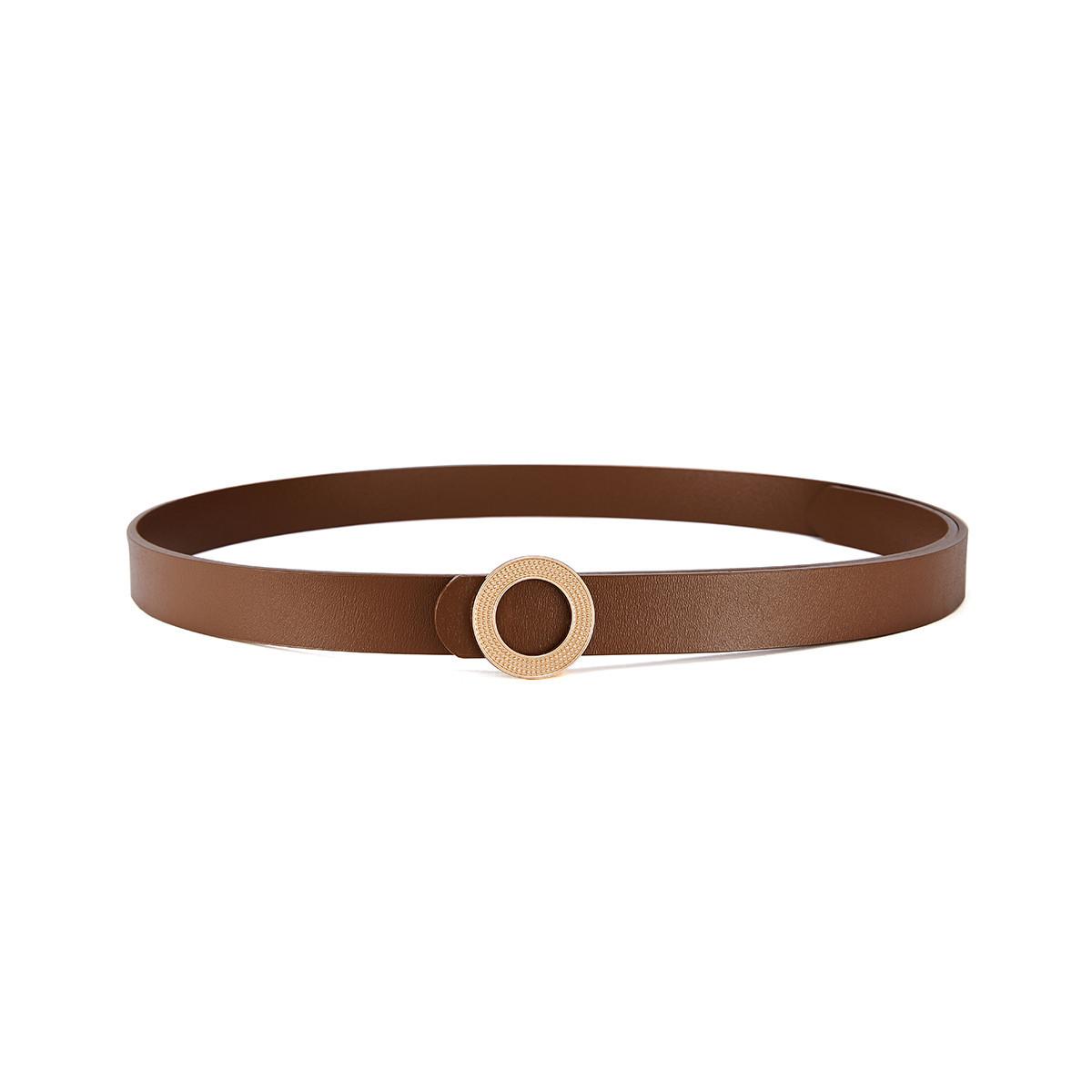 Women S Belt, Leather Thin Belt, Retro Versatile Jeans With Women S Skirt Decoration Women 105cm