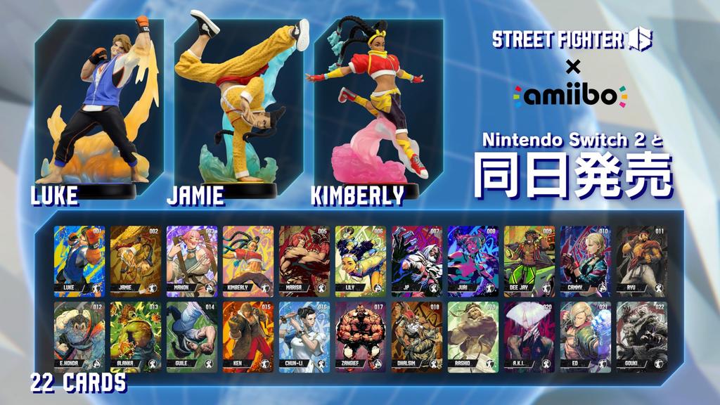 Street Fighter 6 Years Fighters Edition Fighter Switch 2 3 Amiibo Set Street Fighter 6 Amiibo Card Starter Set Nintendo Switch 2 Logo Design