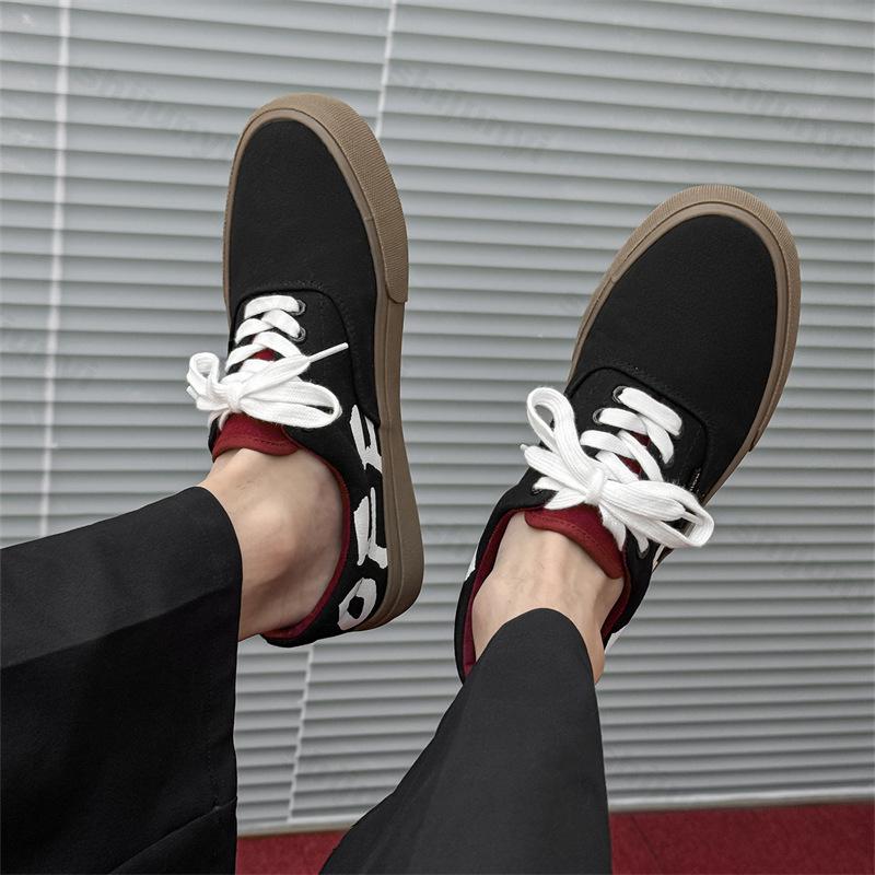 Fashion 2025 Summer New Fashion Casual Canvas Shoes Men's Retro Style Comfortable Versatile Shoes Shallow Mouth Non slip Sports Sneakers