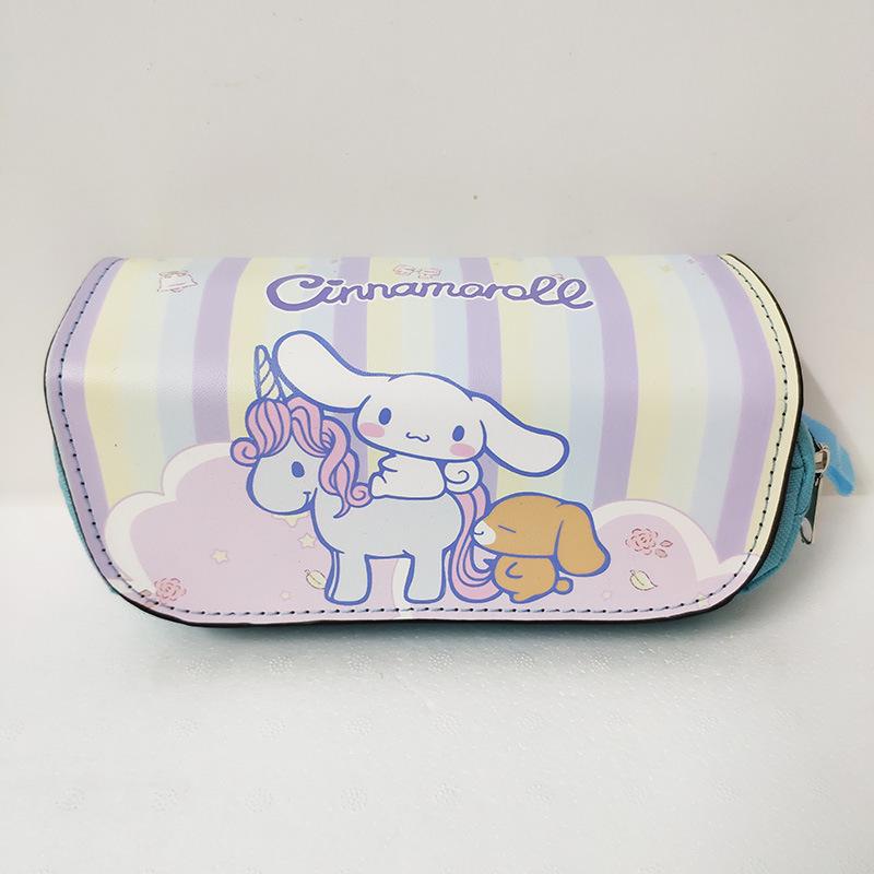 Large Capacity Double Zipper Unicorn Pencil Case for Stationery