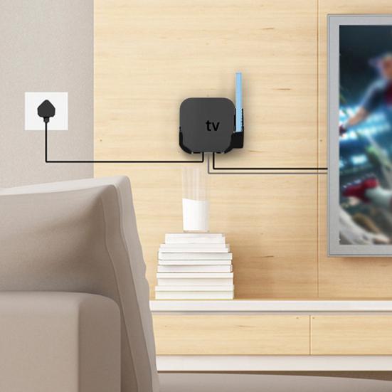 Set Top Box Holder Universal Wall Mount Media Player Stand Cradle for Apple TV 4K/HD-compatible/2nd 3rd 4th 5th 6th Gen