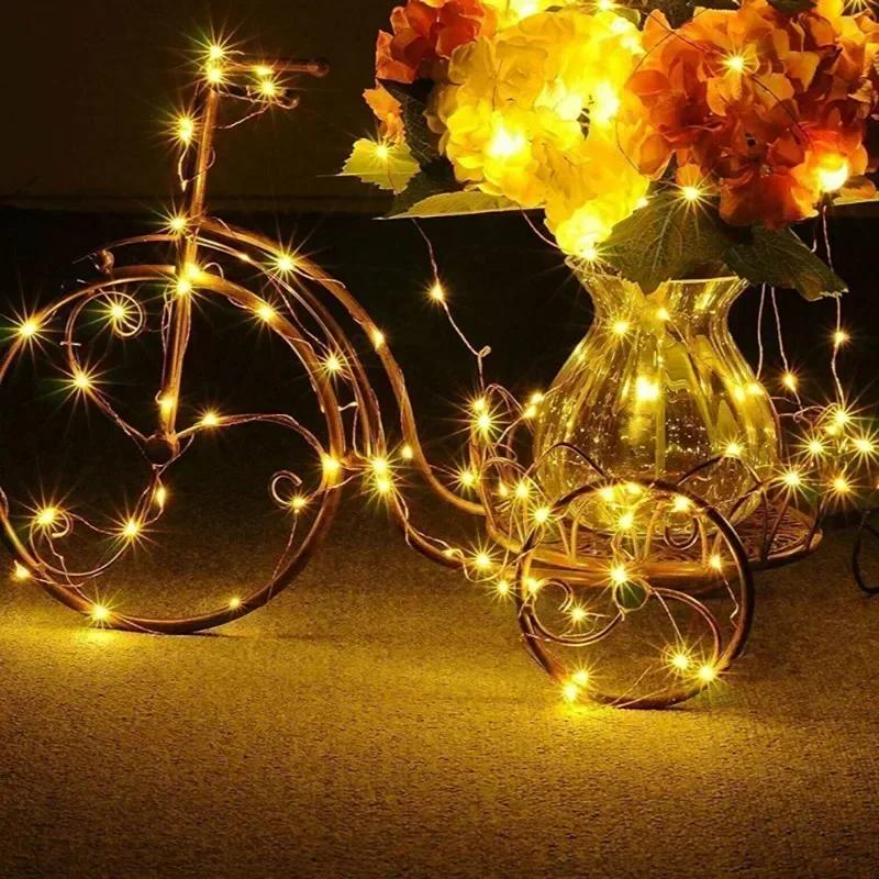 2 Pack Solar Fairy Lights 300LED Solar String Lights Outdoor Waterproof 8 Modes Copper Wire Twinkle Light
