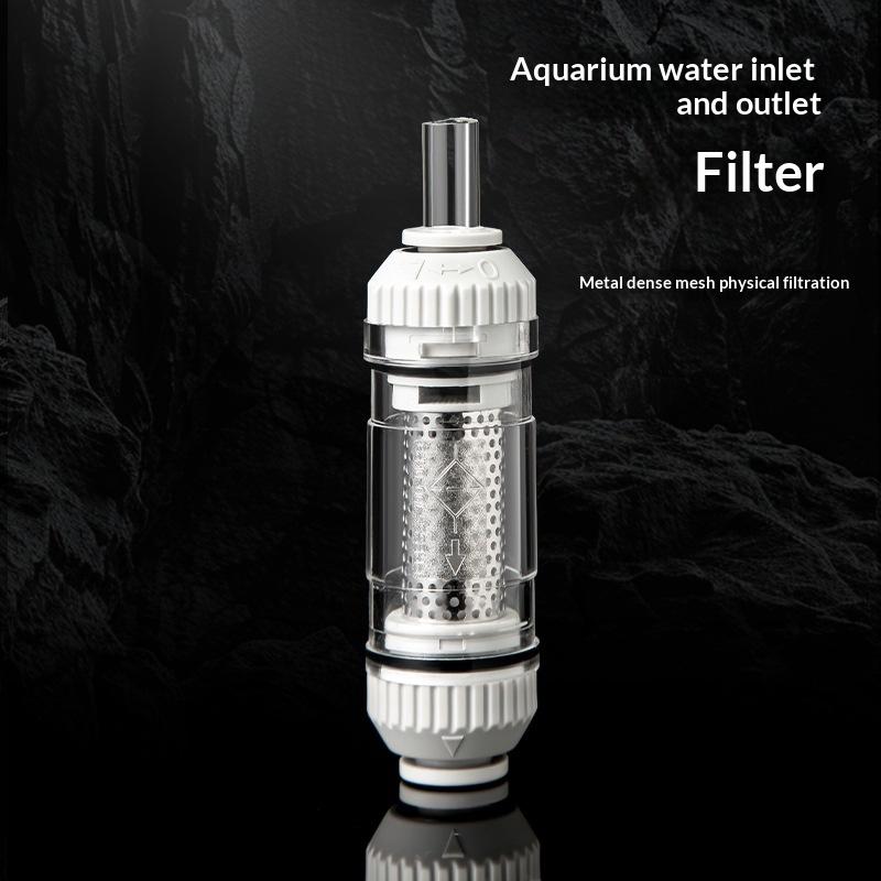 Akvarium Innløp/Utløp Filter Mini Nedsenkbar Vannrensing Rørfilter Avtakbart og Vaskbart Liten Akvariefilter