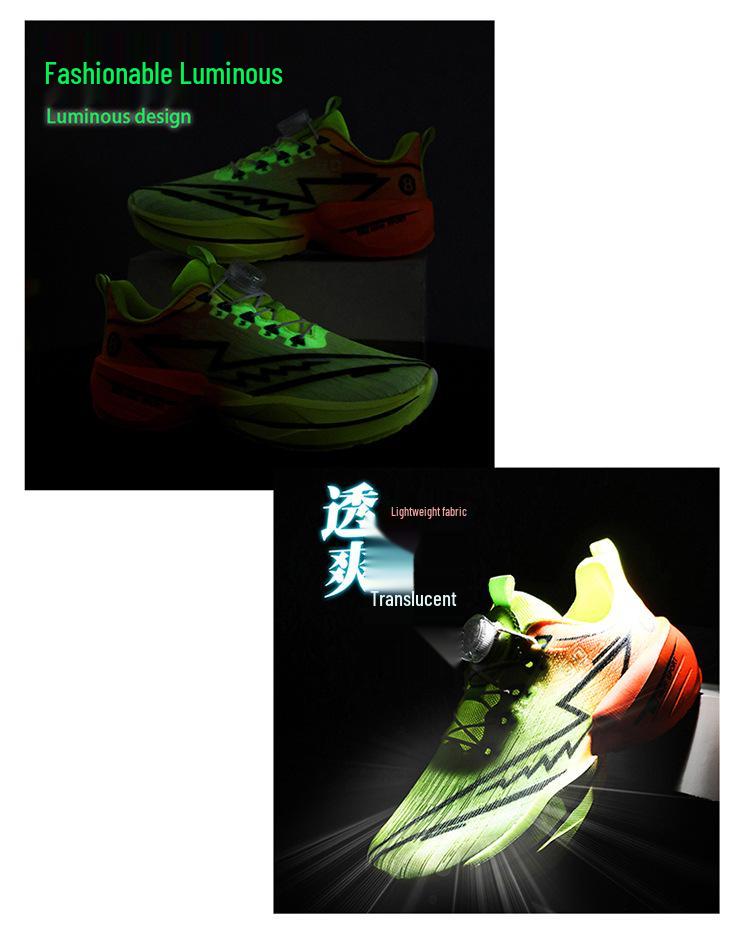 Red Hare 8 PRO: Ultra-light Soft Sole Running Shoes with Shock Absorption, Carbon Plate Rebound, and Rotating Buckle for Kids.