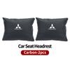 For Mitsubishi 1/2PCS Car Styling Leather Headrest Neck Support Neck Pillow Seat Accessories Lancer ASX Pajero Mirage Attrage WJ4