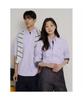 Binpolmen [Essential] Unisex Oxford Solid Shirt Light Purple