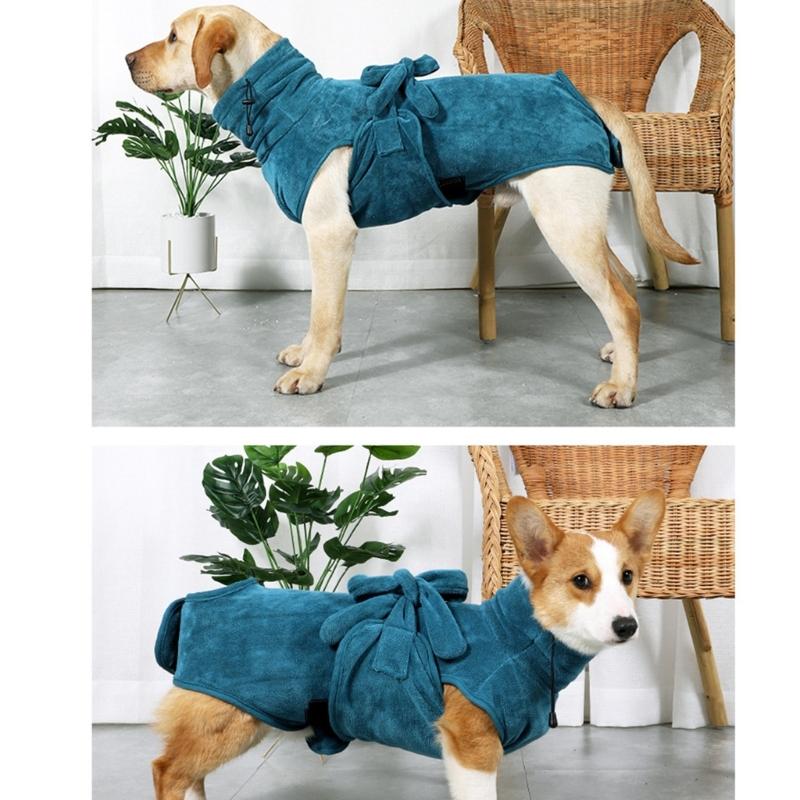 Hochsaugfähiger Hunde-Trockenmantel Mikrofaser Badetuch Mantel für Haustier Schnelltrocknender Mantel für Hund Angenehm zu tragen