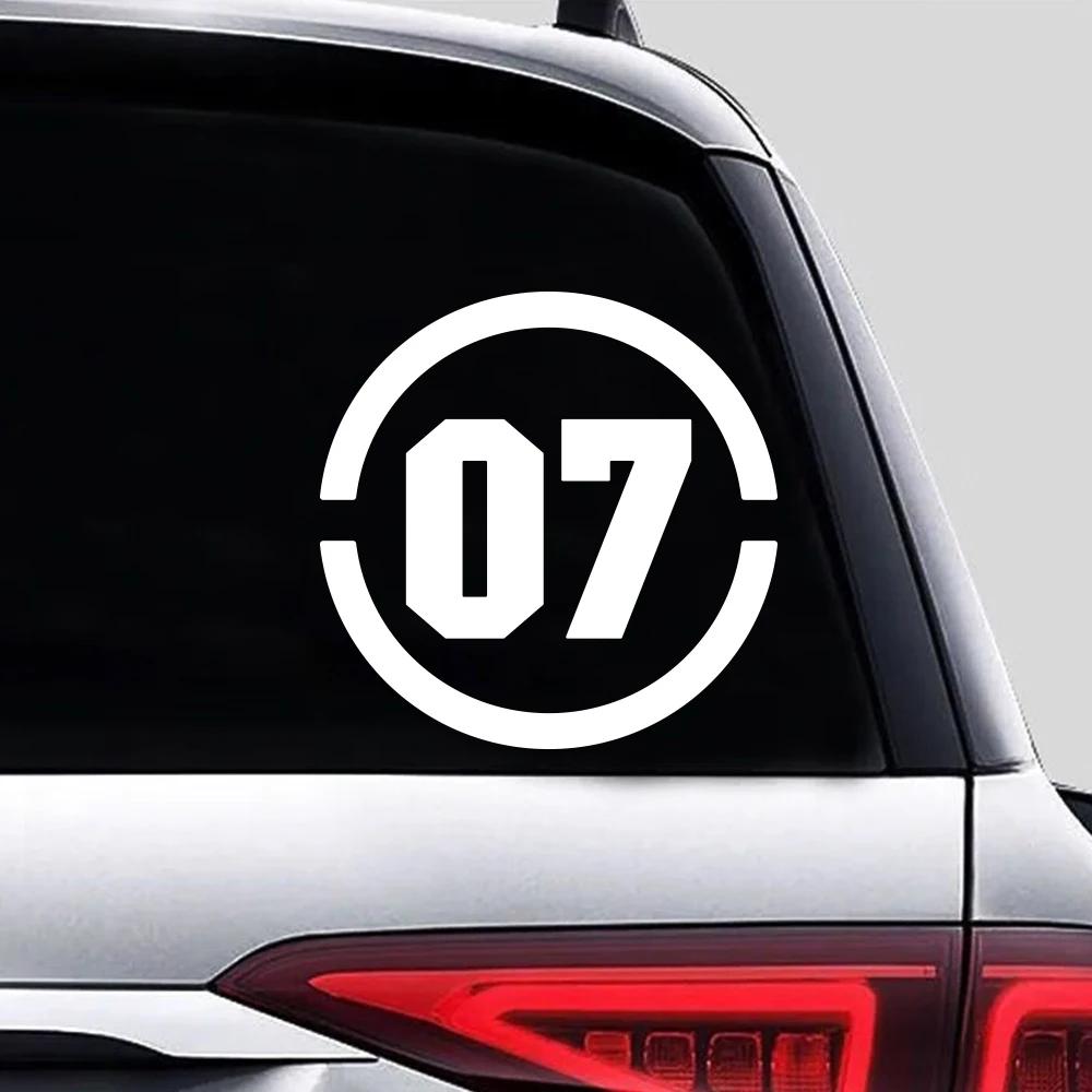 Racing Style Number 07 Car Sticker Automobile Window Truck Body Motorcycle Helmet Vinyl Decal Auto Body Decoration Accessories