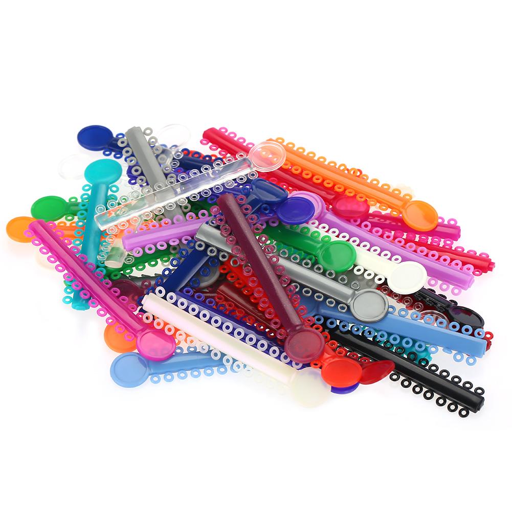 40pcs Multi Color Dental Orthodontic Ligature Rubber Bands Teeth Corrector Elastic Brace