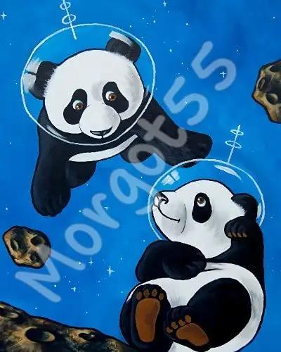 Panda na Měsíci Flanelová deka, Plyšová teplá přehozová deka pro celoroční povlečení, postel Pohovka Gauč Dekorace pro nový domov Nápad na dárek