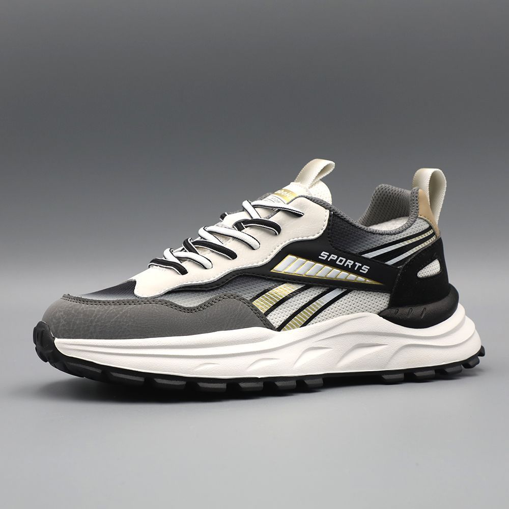 

Модная мужская обувь 2025 новая низкая шнуровка весна/лето сетчатая тонкая дышащая легкая универсальная повседневная спортивная обувь 44