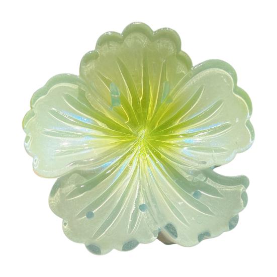 

Женская заколка для волос в форме цветка, градиентного цвета, для отдыха на пляже, для путешествий, для волос в виде головы акулы, украшение для волос зелёный