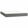 347806 vidaXL Pocket Spring Bed Mattress Grey 140x200 Cm Thickness 20 Cm Faux Leather
