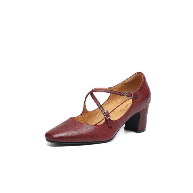 Four seasons wear women's sheepskin single shoes solid color large size women's shoes low top shallow mouth foot cover comfortable beef tendon sole hi