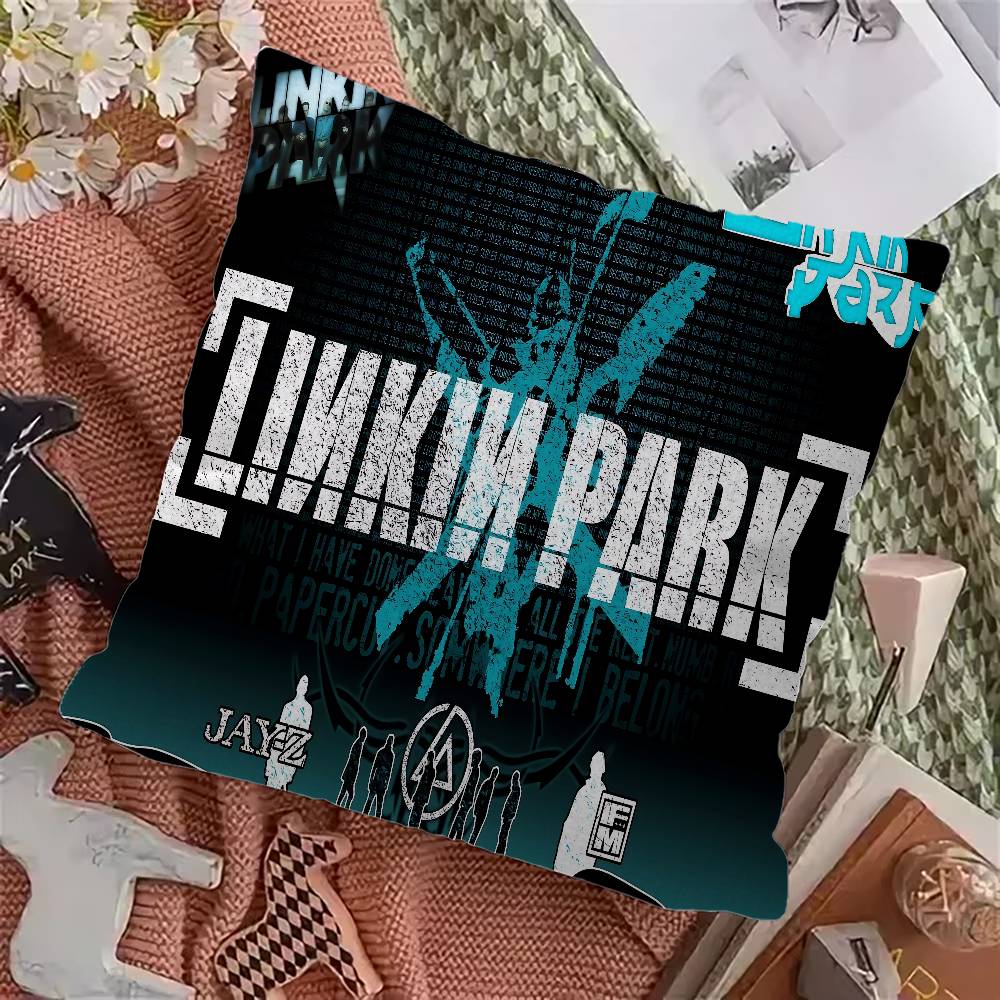 L-Linkin Hot Band Park Cushion Cover Pillowcase Upholstery Sofa Throw Pillow Home Decor Pillowcas
