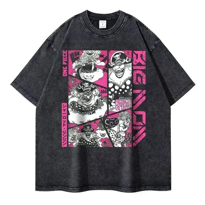 2026 Roronoa Zoro T-shirt Vintage Lavata Anime One Piece T-shirt Streetwear Oversize L-Luffy Manga Top Magliette Cotone