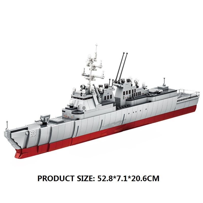 

600PCS Arleigh Burke-class Destroyer Model Building Blocks Military Aircrafted Ship Bricks Battle Boat Bricks Toy for Boys Kids