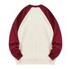 2023 Autumn Unisex Patchwork Long-Sleeved Solid Color Loose Round Neck Hoodie