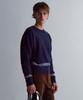 MOONSUN Essential_Unisex Mss Mohair Blend Stripe Knit [Navy]