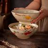 Vintage Bamboo Hat Bowl Japanese-style Tableware Home Kitchen Noodle Bowl Ceramics&pottery Soup Plates Utensils for Kitchen Gift