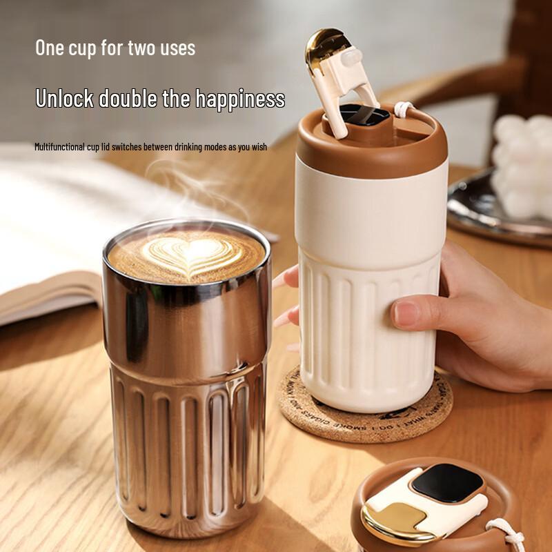 OLOEY Stainless Steel Insulated Mug with Lanyard