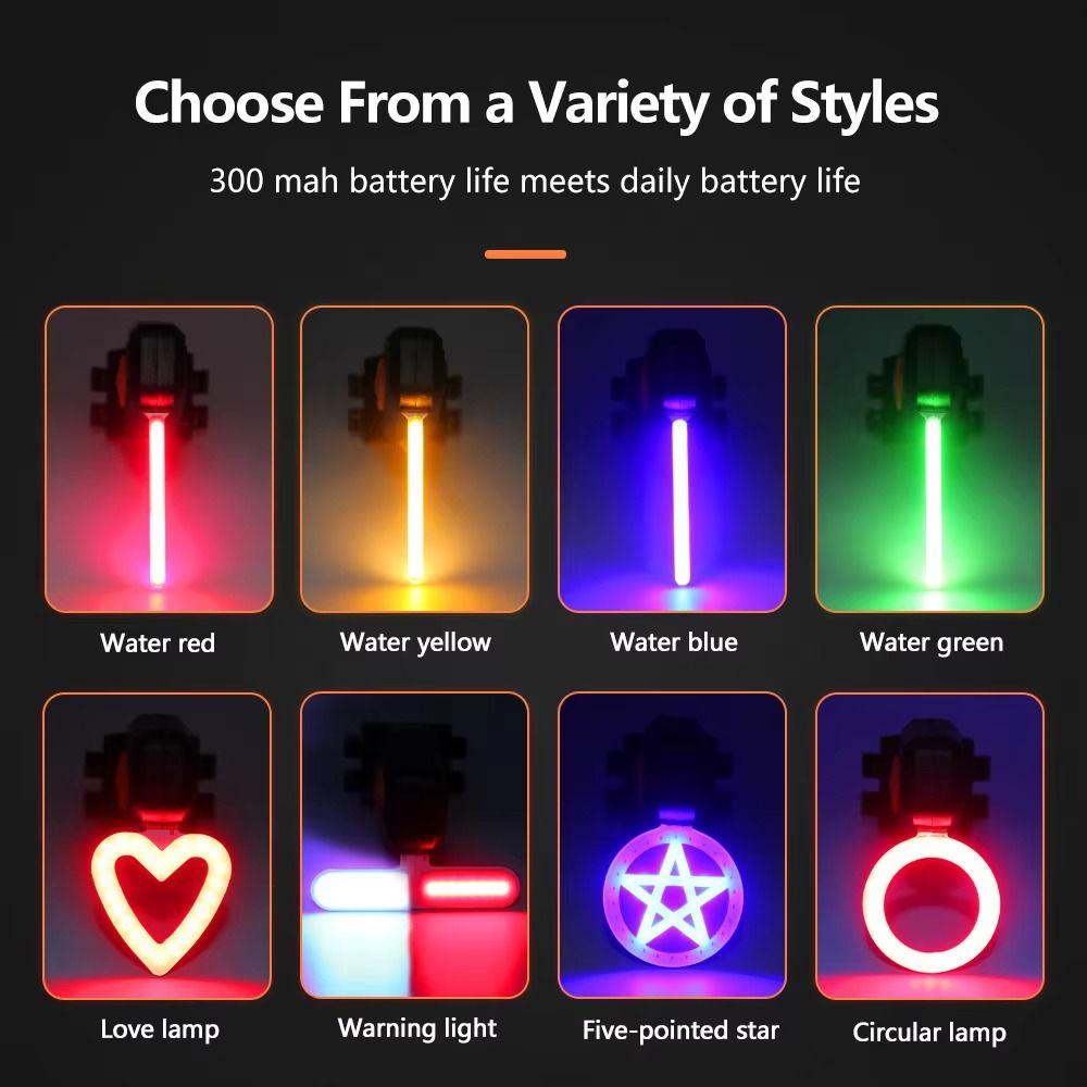 Foldable Bike Taillights Multifunctional Charging Bicycle Rear Light LED Cycling Rear Lamp  Night