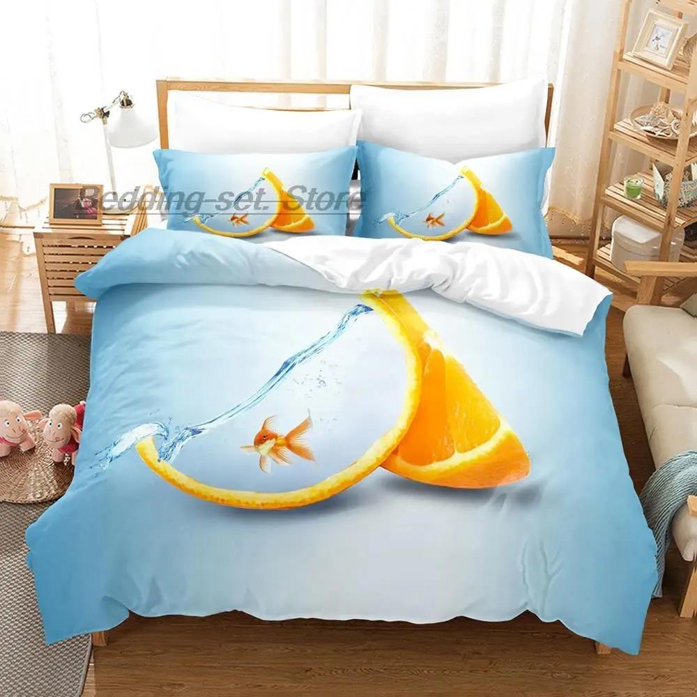 Strawberry Vegetables and Fruits Bedding Set Single Twin Full Queen King Size Bed Set Aldult Kid Bedroom Duvetcover Sets
