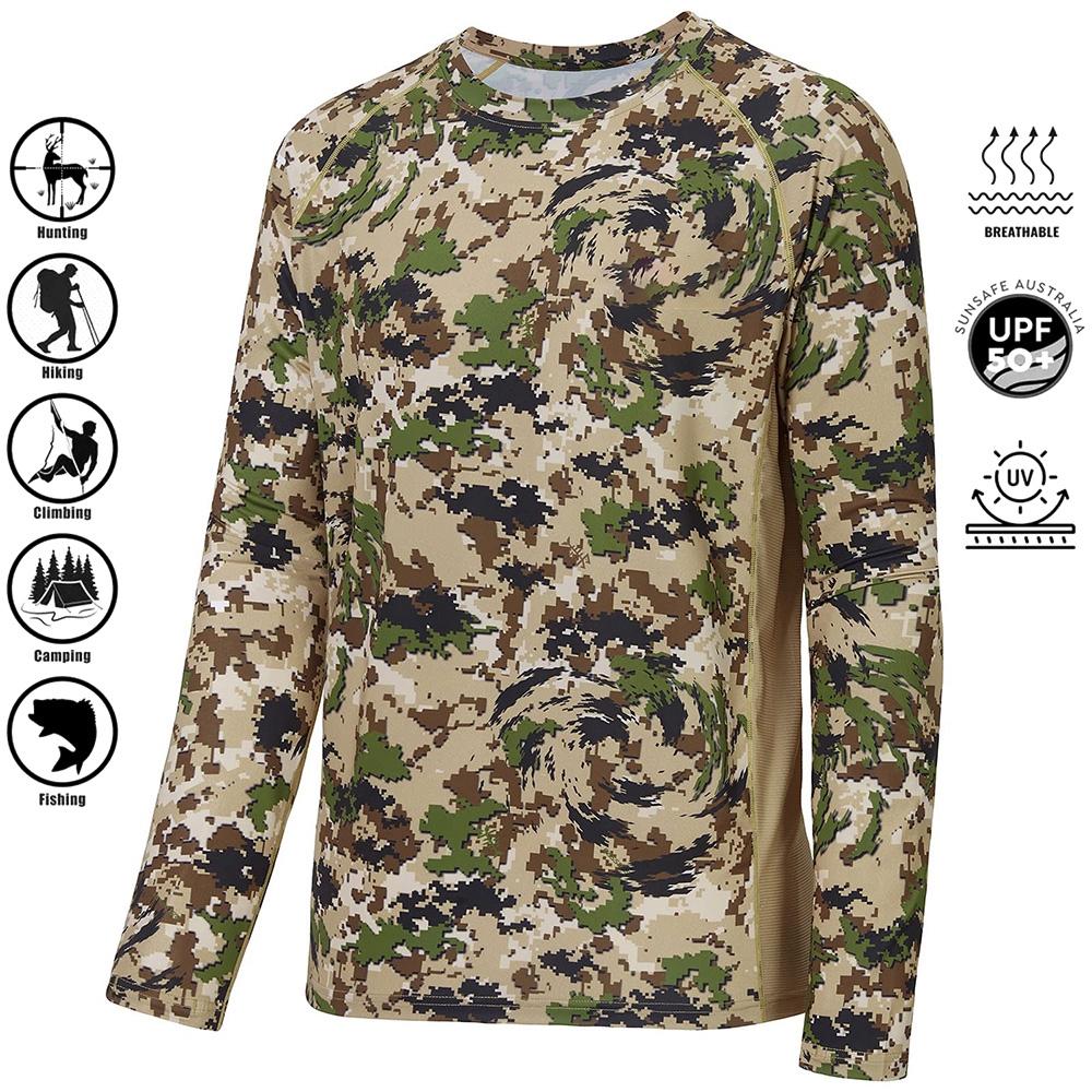 

Рубашка для рыбалки UPF50+ 2024 с длинным рукавом, камуфляжная, мужская, для активного отдыха, влагоотводящая, джерси, одежда для рыбалки, топы 6XL