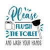 Flush The Toilet PVC Toilet Stickers Creative Washroom Toilet Stickers Removable PVC Waterproof Self-adhesive Decals