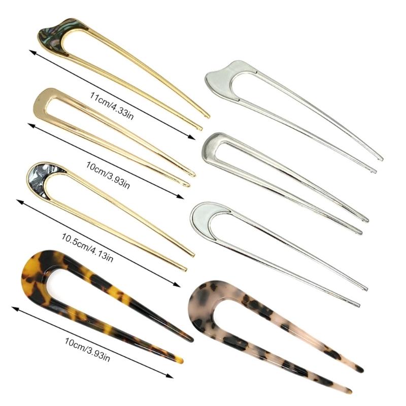 Unique Hair Fork Large French Metal Hair Clip For Women Elegant Bun Styling Hair Pins Vintage Hairstyle Accessories