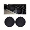 Black Circular Textured Silicone Cup Holders, Universal Anti-Slip Anti-Spill Anti-Dust Car Interior Accessories Suitable for Toyota and Vehicles