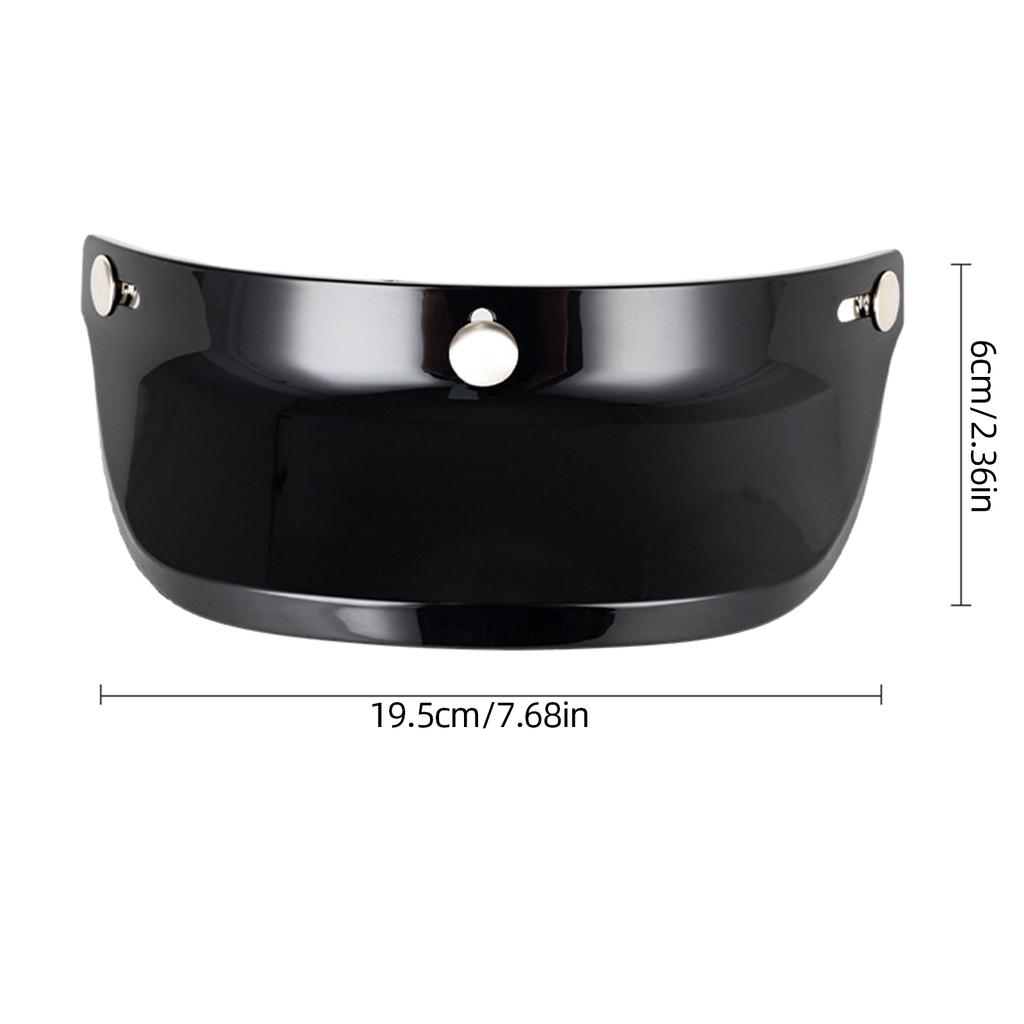 Anti-UV Fog Windproof L 3 Snap Button Visor for Open Face Motorcycles Wind Shield Flip Up Fitment