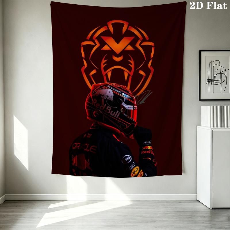 Max Verstappen Wall Tapestry Aesthetic Wall Hanging Printed Fabric Blanket Decorative Tapestries for Bedroom Living Room Home Decor