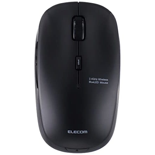 ELECOM Wireless Mouse M-BL21DBSKBK Quiet Antibacterial 5 Buttons 3 Level Pointer Speed ??Variable Black