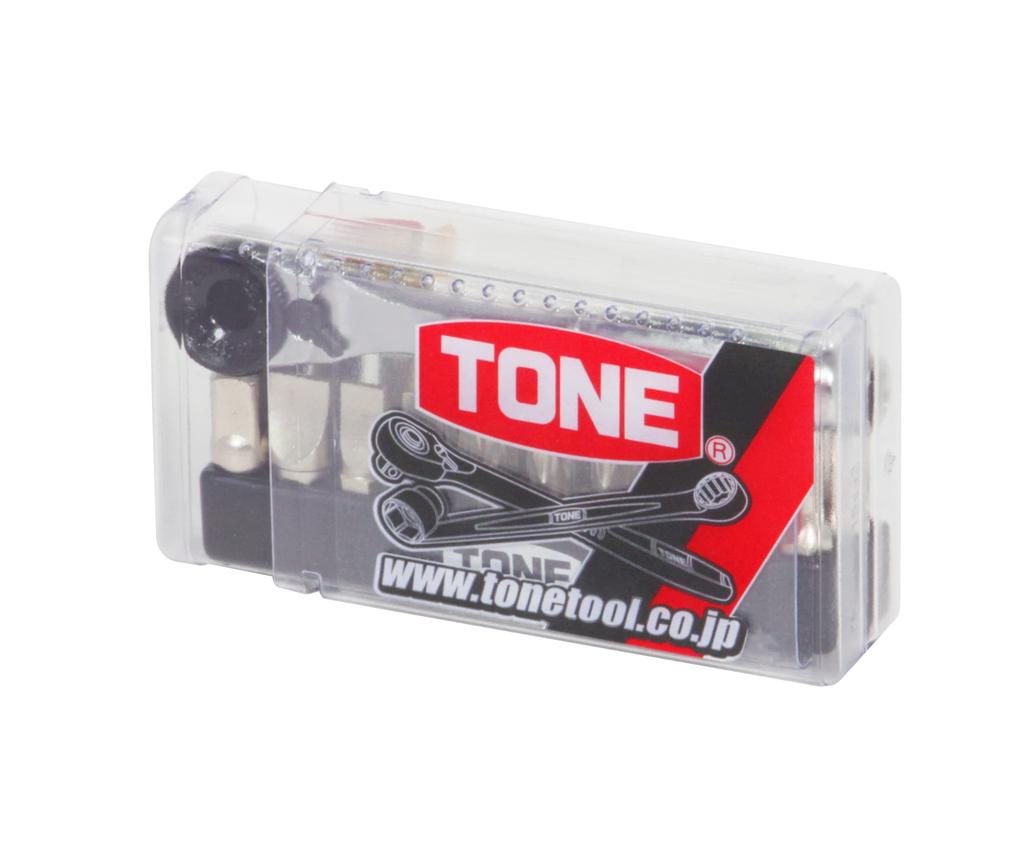 Coffret de clés à cliquet TONE BRS20C avec insertion d'embouts transparents, 23 pièces et 6,35 mm (1/4 ")