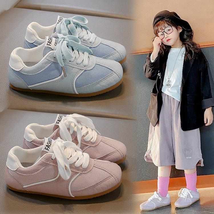 Girls' German training sports shoes 2025 spring new children's sports shoes fashion boys handsome little white shoes casual shoes