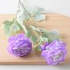 Artificial Ranunculus Flower Faux Silk Ranunculus Bouquet with 2 Heads Full Blooms And 1 Bud for Floral Arrangement Wedding Event Centerpiece