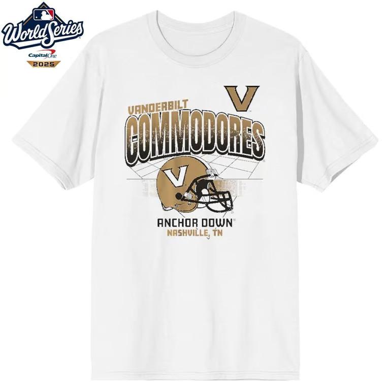 Commodores Anchor Down Helmet Grid Shirt Unisex T-Shirt XL