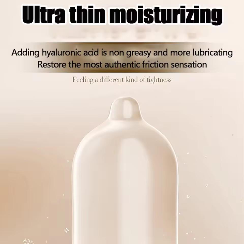 45/49mm Small Tight Condoms for Men Small Size Natural Latex Smooth Condom Hyaluronic Acid Penis Sleeve for Adults Love Sex Tool