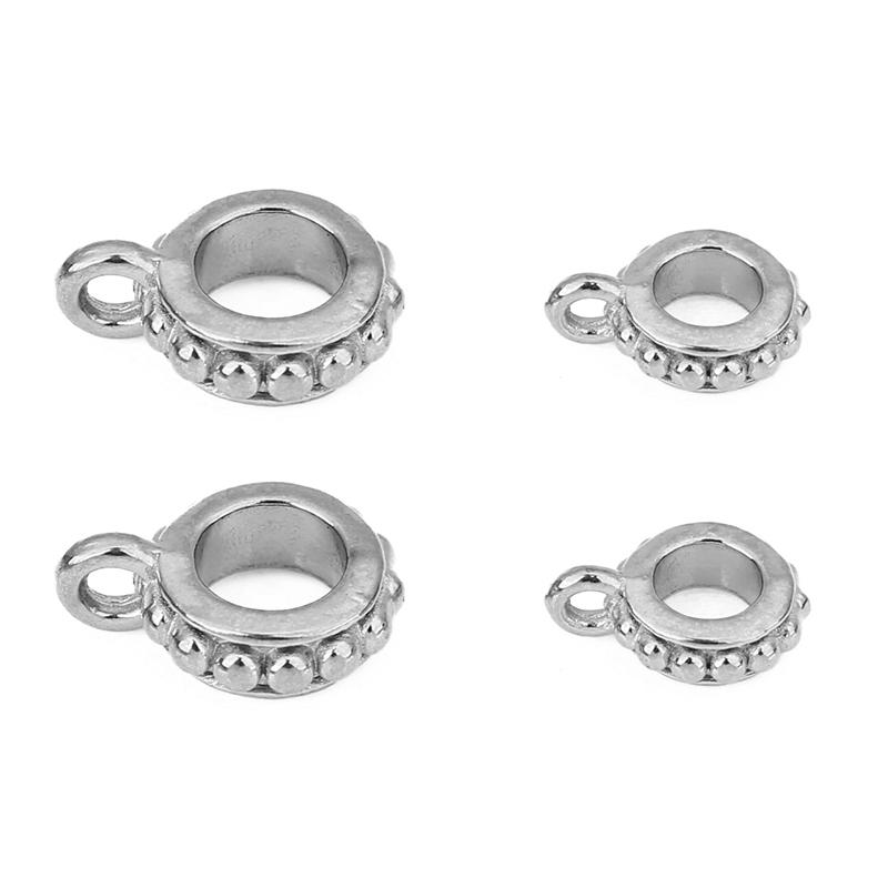 

10pcs PVD Never Fade Stainless Steel Necklace Pendants Clasps Connectors 6mm 8mm Pinch Clip Bail Charm Beads For Jewelry Making 6mm