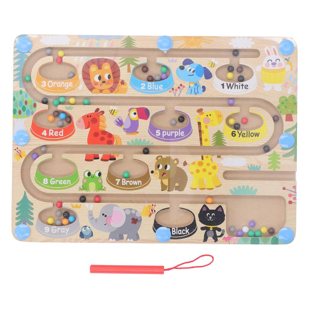 Magnetic Counting Toy Educational Wooden Color Number Matching Puzzle Board for Toddlers Kids S