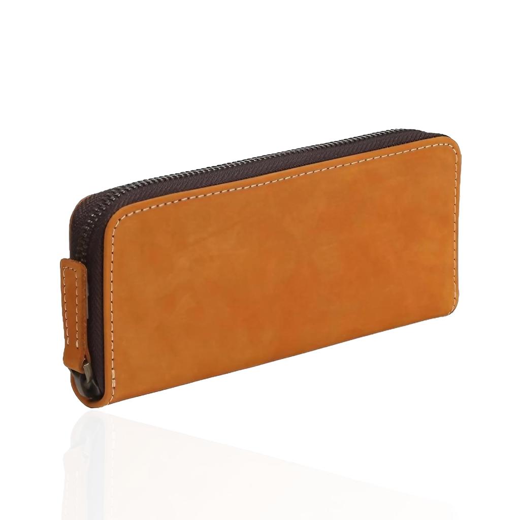 Kameto Bag Manufacturing Slim Leather Pencil Case with Large Simple Design for Adults entirely from the outermost surface of cowhide Stylish Leather
