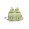 Letter Bow Pattern Solid Color Leather Children Shoulder Chain Bag Shoulder